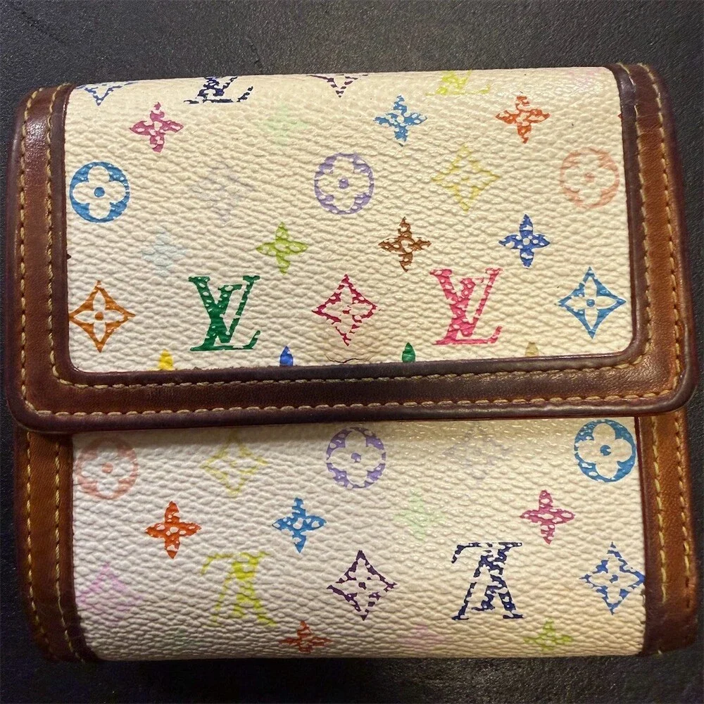Louis Vuitton Murakami Monogram Multicolor Double Snap Wallet